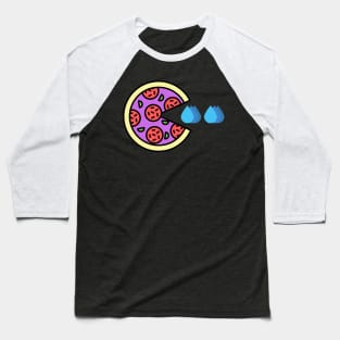 PURPLE PIZZA WATER DROP TEXTURE Baseball T-Shirt